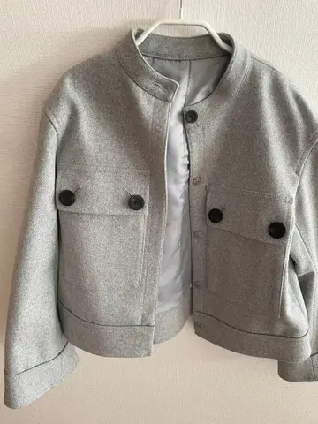 #Newans 그레이 노카라 자켓