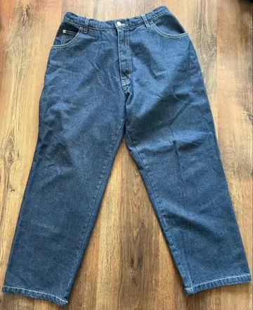 [ HALHAM ] 데님 페인터 팬츠 루즈핏 허리밴딩