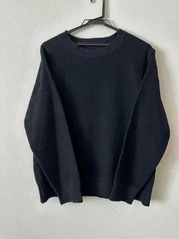 MHL. 마가렛호웰 융모 울 풀오버 니트 스웨터 블랙 M