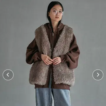 미사용 새상품 LEPSIM 모듬 퍼 베스트 그레이지 2025AW