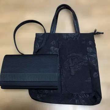 블랙 포멀 백 꽃무늬 포함 2세트