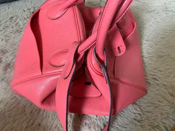 핑크 가죽 숄더백