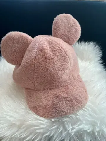 [새상품급] 디즈니 귀도리 모자 핑크 58cm