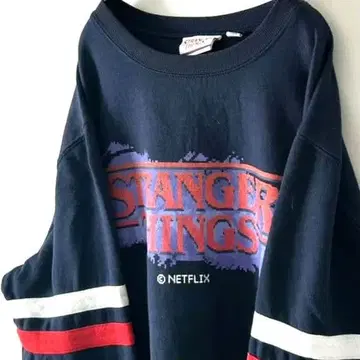 넷플릭스 기묘한 이야기 맨투맨 트레이닝복 네이비 구제 의류