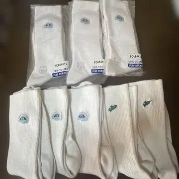 쇼인 중고등학교 화이트 양말 8켤레 세트