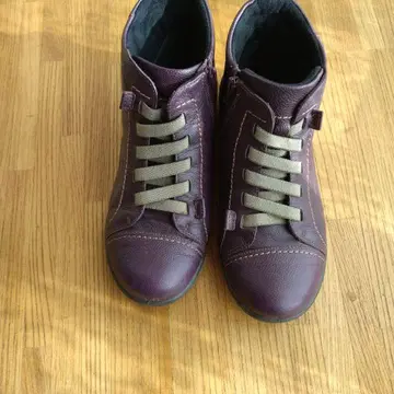 아킬레스 솔보 퍼플 하이컷 부츠 사이드 지퍼