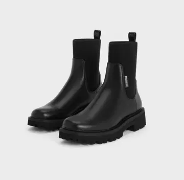 찰스앤키스 니트 삭스 리지드 밑창 첼시 부츠