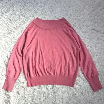 리플렉트 [세탁 가능] 울 캐시미어 오프숄더 니트 핑크 9호