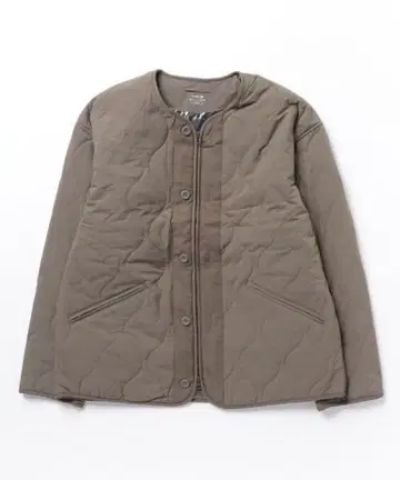 TIGORA 알루미늄 축열 패딩 노카라 퀼팅 자켓