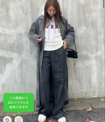 MAISON SPECIAL 워시드 데님 롱 코트 FREE