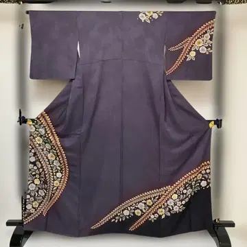 No.2858 순수 실크 츠지가하나 염색 금사 투톤 호몬기 새상품급