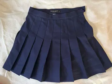 아메리칸 어패럴 플리츠 스커트 M 네이비