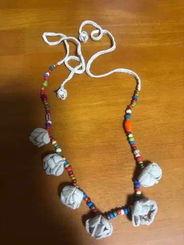 45r45rpm 컬러풀 비즈와 꽃 목걸이