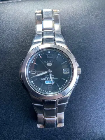 SEIKO5 자동 시계 7s36-01R0 뒷면 투명 블랙 단종 레어