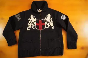 네이비 니트 가디건 CLUB L.F.M.