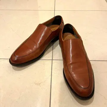 호킨스 가죽 신발 슬립온 브라운 천연 가죽 사이즈 40