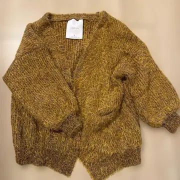 CHUCLLA 팝핑 샤기 라메 니트 가디건