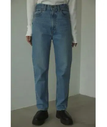 [ moussy ] DRIP light blue denim 23
