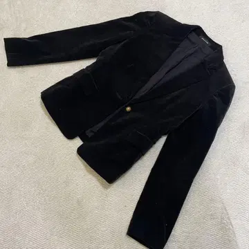 COMME CA DU MODE 블랙 벨벳 테일러드 자켓