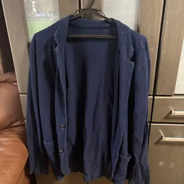 네이비 코튼 가디건 L 사이즈