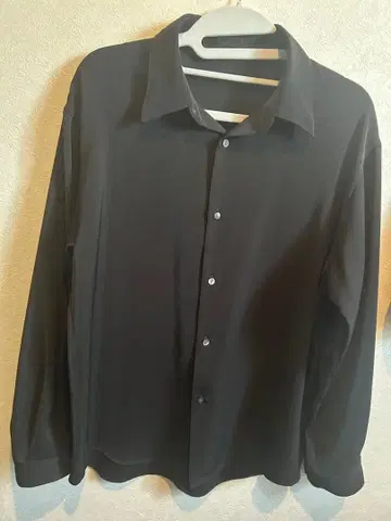 [ HARE ] 블랙 긴팔 셔츠 폴리에스테르 100%