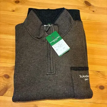 [ 미사용 새상품 ] St ANDREWS 하프 지퍼 니트