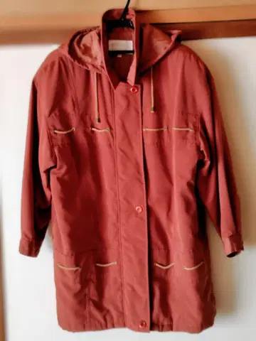 sunrager 후드 부착 오렌지 패딩 자켓