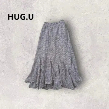 하그유 머메이드 스커트 미니 꽃무늬 롱 기장 올 패턴 페미닌 허리밴딩