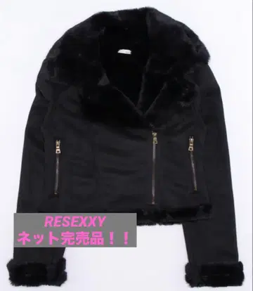 RESEXXY 페이크 무스탕 블루종