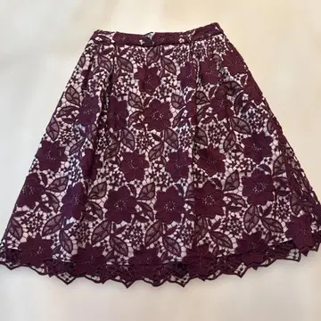 [ TOCCA ] 꽃무늬 레이스 타이트 스커트 와인 레드