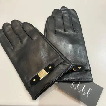 ELLE HOMME 블랙 가죽 장갑