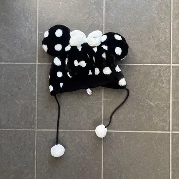 도쿄 디즈니 리조트 팬캡 도트 물방울 무늬 미니짱