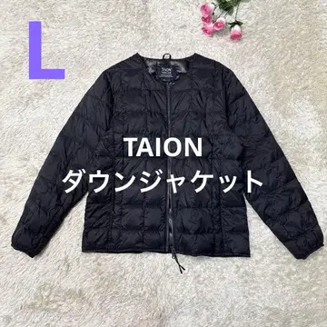 L 사이즈 타이온 (TAION) 다운 자켓 가디건 블랙