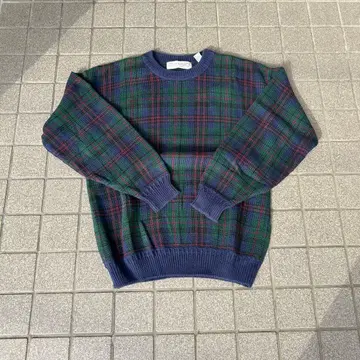 JOHN ASHFORD 체크 무늬 스웨터 M