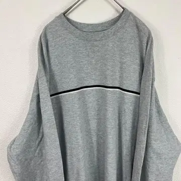 USA 구제 의류 00s y2k puritan 보더 롱T 그레이