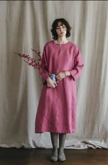 2025 포그 리넨 워크 이에바 코쿤 원피스