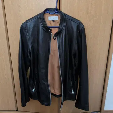 Retro Grande 블랙 가죽 싱글 라이더 L