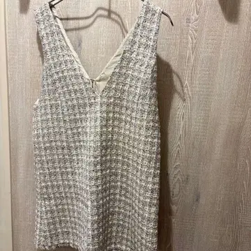 슬리브리스 트위드풍 미니 원피스 2 사이즈