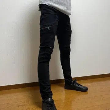 [ ZARA MAN ] 자라 맨 바이커 디자인 스키니 데님 USA30