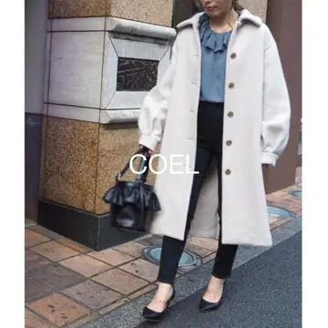 COEL 코엘 더블 비버 울 코트 롱 코트