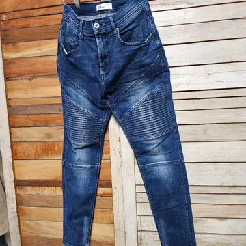 ZARA MAN 바이커 데님 팬츠 조거 빈티지 가공