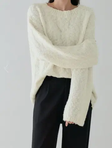 crewre 크루레 로빙 슬라브 루즈 니트 사이즈 3