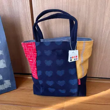 기우에몬 하트 무늬 토트백