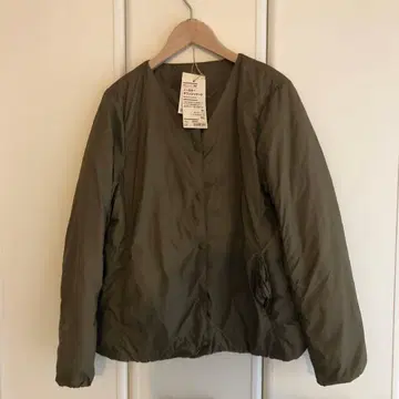 무인양품 MUJI 노카라 다운 자켓 XL 이너 다운 카키