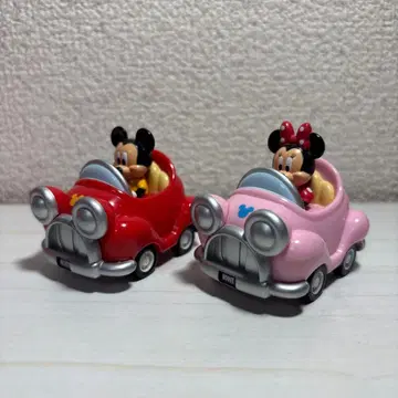 디즈니랜드 캡슐 토이 풀백카 미키 미니 2대 세트