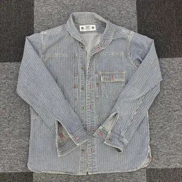 SAMURAI JEANS 히코리 긴팔 셔츠 L 사이즈