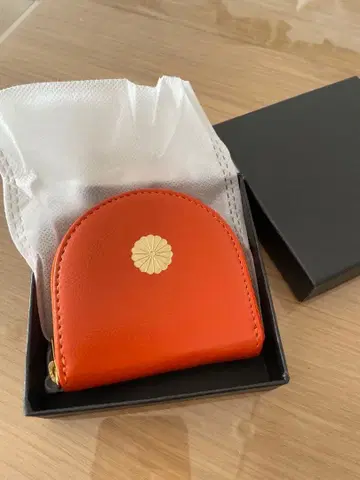 황궁 동전 지갑 말발굽 모양 코인 케이스 오렌지 코인 케이스
