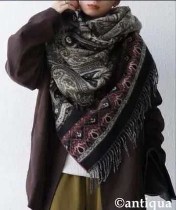 antiqua 스톨 FREE 블랙 머플러 숄