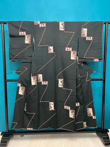 여성용 기모노 51 블랙 핑크 금실 은실 시침질 포함