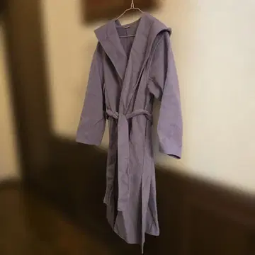 SNIDEL 후드 부착 롱 코트 라벤더